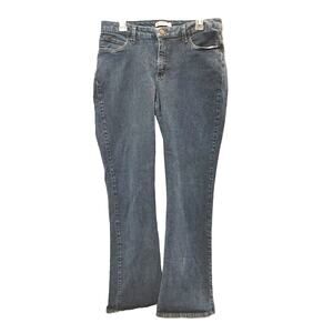 Lee Slender Secret Bootcut Jeans Low Waist Dark Wash Blue Denim Womens Size 14